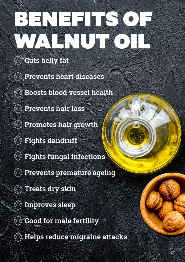 Walnut oil benefits 12: Helps reduce migraine attacks Walnut oil benefits 12: Helps reduce migraine attacks